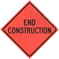 roll-up sign | End Construction 48" Super Bright™ Roll-up Sign