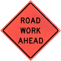 road work ahead sign