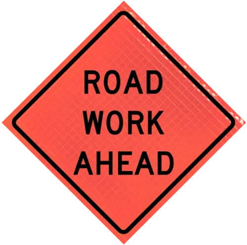 road work ahead sign