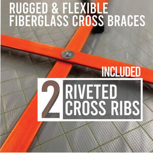 riveted cross braces that hold roll-up signs rigid and attach to the sign stand