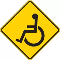 | Handicapped (w11-9) - 36" X 36" - - Premium Prismatic