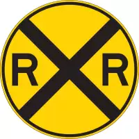 | Highway-rail Grade Crossing (advance Warning) (w10-1) - 48" X 48" - - Premium Prismatic