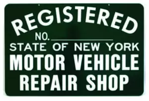 NY DMV Signs Motor Vehicle Repair Shop NYS-RS 