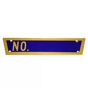 Pennsylvania DOT Inspection Number Plate Sign with 4 Sets of Numbers and Mounting Hardware