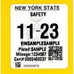 New York DMV Inspection Sticker