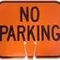 Plastic Traffic Cone Top Sign - NO PARKING