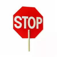 The Hand Held Stop Slow Sign