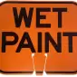 Wet Paint Traffic Cone Sign