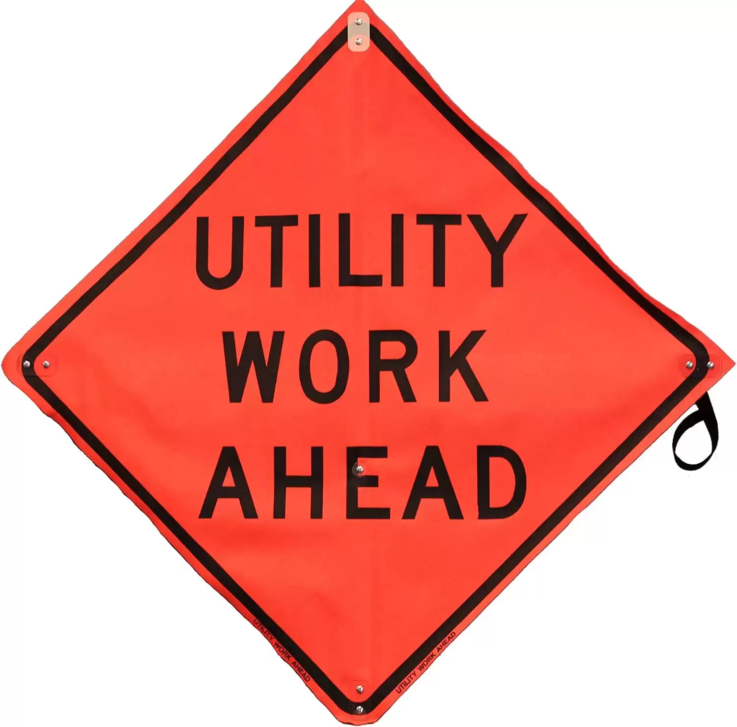 Utility Work Ahead MESH Roll-Up Warning Sign 48 inch